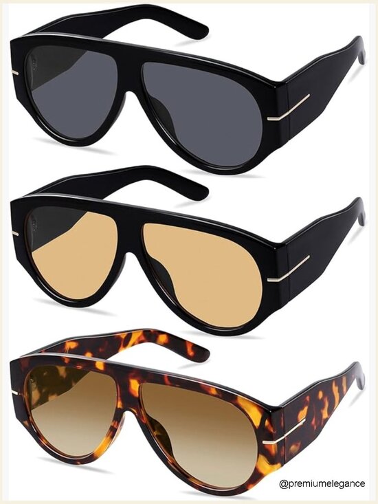 Oversized Retro Aviator Sunglasses 70s Classic Vintage UV400 Unisex main image 7